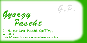 gyorgy pascht business card